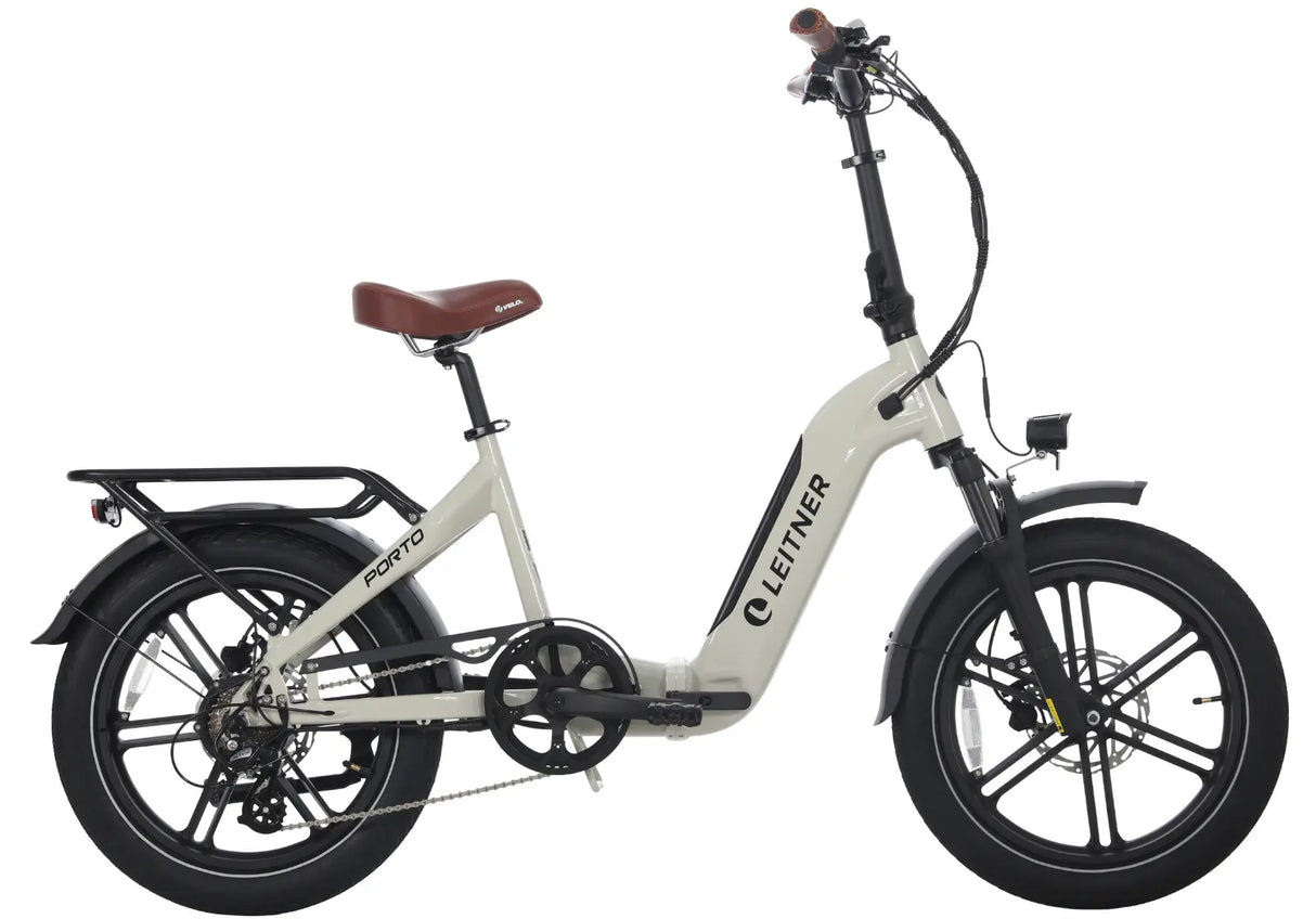 20" Fat Tyre Folding Electric Bike | Leitner Porto Red