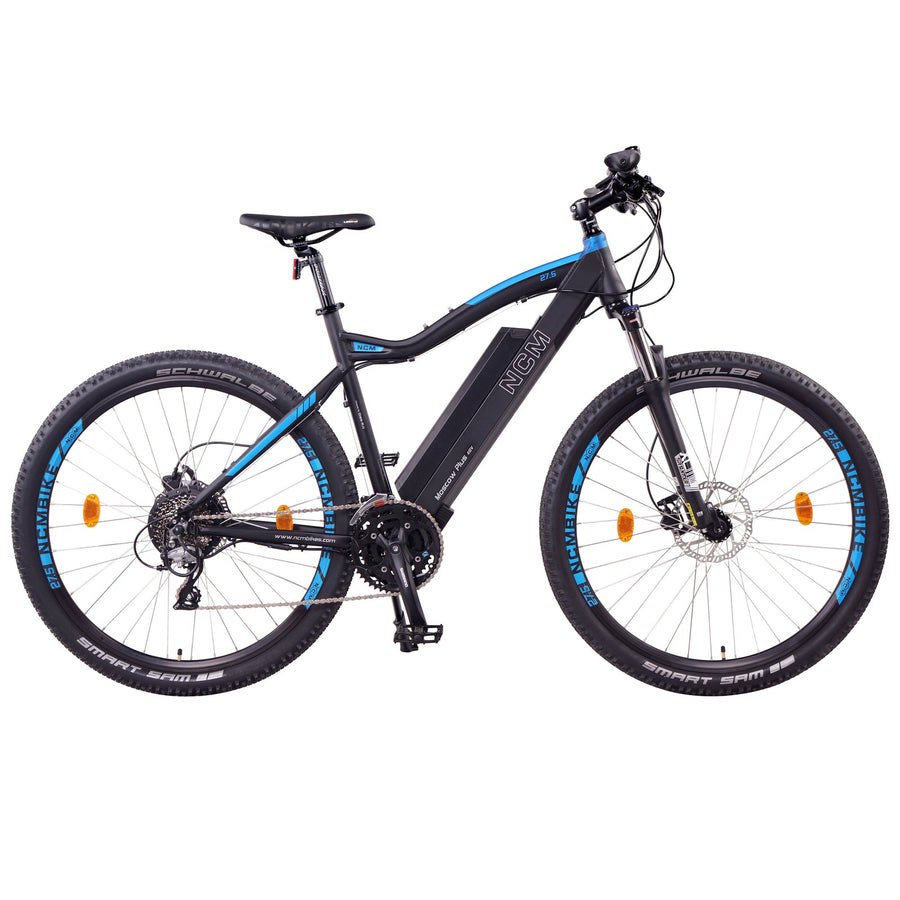 NCM Moscow Plus Electric Mountain Bike, 250W, E-MTB, 48V 16Ah 768Wh Battery [Black 27.5] Black