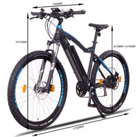 NCM Moscow Plus Electric Mountain Bike, 250W, E-MTB, 48V 16Ah 768Wh Battery [Black 27.5] Black