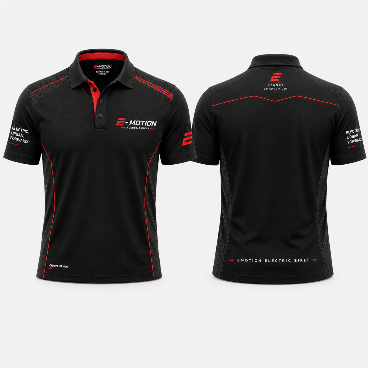 E-Motion Black Polo Shirt