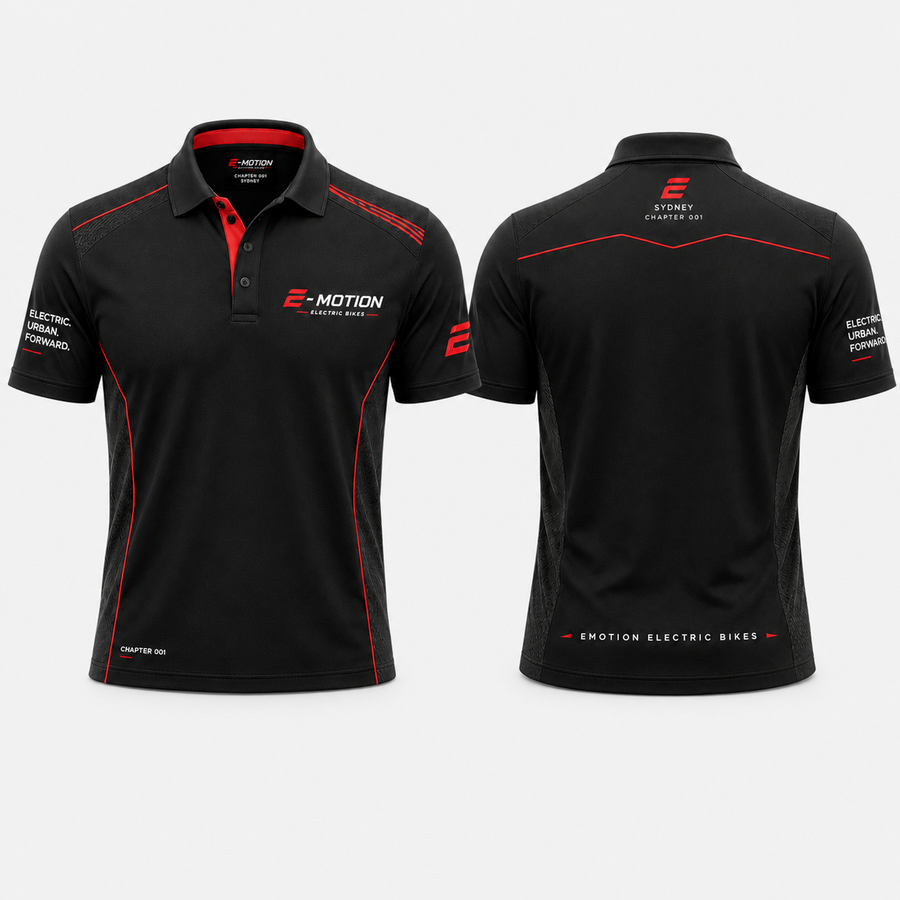 E-Motion Black Polo Shirt